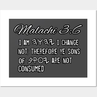 Malachi 3:6 Posters and Art